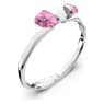 Lucent bangle, Magnetic closure, Pink, Stainless steel - Swarovski, 5629227