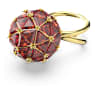 Curiosa cocktail ring, Triangle cut, Round shape, Red, Gold-tone plated - Swarovski, 5630295