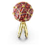 Curiosa cocktail ring, Triangle cut, Round shape, Red, Gold-tone plated - Swarovski, 5630295