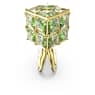 Curiosa cocktail ring, Square cut, Green, Gold-tone plated - Swarovski, 5630301