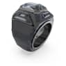 Chroma cocktail ring, Black, Ruthenium plated - Swarovski, 5630325