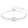 Matrix bracelet, Evil eye, White, Rhodium plated - Swarovski, 5632062