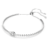 Subtle bracelet, Evil eye, White, Rhodium plated - Swarovski, 5632062