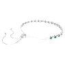 Matrix bracelet, Round cut, Green, Rhodium plated - Swarovski, 5632064