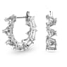 Ortyx フープピアス, トライアングルカット, 小, ホワイト, ロジウム・プレーティング - Swarovski, 5632467
