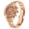 Octea Lux Sport watch, Swiss Made, Metal bracelet, Brown, Gold-tone finish - Swarovski, 5632472