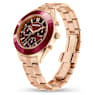 Octea Lux Sport Uhr, Schweizer Produktion, Metallarmband, Rot, Roségoldfarbenes Finish - Swarovski, 5632475