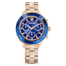 Octea lux sport Uhr, Schweizer Produktion, Metallarmband, Blau, Champagne-vergoldetes Finish - Swarovski, 5632481