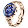 Octea lux sport Uhr, Schweizer Produktion, Metallarmband, Blau, Champagne-vergoldetes Finish - Swarovski, 5632481