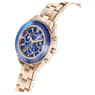 Octea lux sport watch, Swiss Made, Metal bracelet, Blue, Champagne gold-tone finish - Swarovski, 5632481