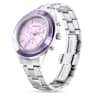 Octea lux sport watch, Swiss Made, Metal bracelet, Purple, Stainless steel - Swarovski, 5632484