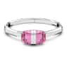 Lucent bangle, Magnetic closure, Pink, Stainless steel - Swarovski, 5633628