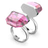 Lucent ring, Magnetische sluiting, Roze, Rodium toplaag - Swarovski, 5633636