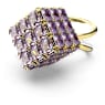 Bague cocktail Curiosa, Taille Carré, Violette, Placage de ton or - Swarovski, 5633643