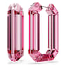 Orecchini a cerchio Lucent, Statement, Forma ottagonale, Rosa - Swarovski, 5633955