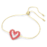 Brățară Sublima, Inimă, Mică, Roșie, Placat cu auriu - Swarovski, 5634724