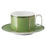 Signum Tasse mit Unterteller, Porzellan, Grün - Swarovski, 5635526