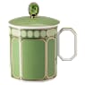 Signum mug with lid, Porcelain, Green - Swarovski, 5635532