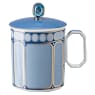 Signum mug with lid, Porcelain, Blue - Swarovski, 5635534