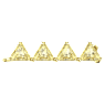 Matrix extender, Triangle cut, Yellow, Gold-tone plated - Swarovski, 5635623