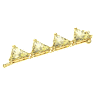 Matrix extender, Triangle cut, Yellow, Gold-tone plated - Swarovski, 5635623