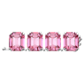 Millenia extender, Octagon cut, Pink, Rhodium plated - Swarovski, 5635624