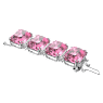 Millenia extender, Octagon cut, Pink, Rhodium plated - Swarovski, 5635624