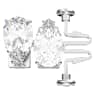 Extension Millenia, Taille poire, Blanche, Métal rhodié - Swarovski, 5635628