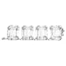 Millenia extender, Octagon cut, White, Rhodium plated - Swarovski, 5635642