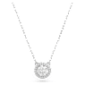 Pendente Constella, Taglio tondo, Pavé, Bianco, Placcato rodio - Swarovski, 5636264