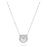 Pendente Constella, Taglio tondo, Pavé, Bianco, Placcato rodio - Swarovski, 5636264