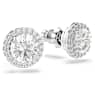 Constella Oorknopjes, Ronde slijpvorm, Pavé, Wit, Rodium toplaag - Swarovski, 5636269