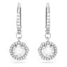 Constella 드롭 이어링, 라운드 컷, 파베, 화이트, 로듐 플래팅 - Swarovski, 5636270
