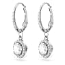 Constella 드롭 이어링, 라운드 컷, 파베, 화이트, 로듐 플래팅 - Swarovski, 5636270