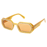 Sunglasses, Octagon shape, Pavé, SK0345 39E, Orange - Swarovski, 5636332