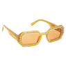 Sunglasses, Octagon shape, Pavé, SK0345 39E, Orange - Swarovski, 5636332