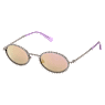 Sunglasses, Oval shape, Pavé, SK0340 08Y, Black - Swarovski, 5636333