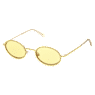 Occhiali da sole, Forma ovale, Pavé, SK0340 32L, Gialli - Swarovski, 5636335