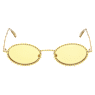 Sunglasses, Oval shape, Pavé, SK0340 32L, Yellow - Swarovski, 5636335