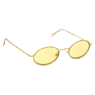 Sunglasses, Oval shape, Pavé, SK0340 32L, Yellow - Swarovski, 5636335