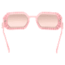 Sunglasses, Octagon shape, Pavé, SK0345 72U, Pink - Swarovski, 5636336