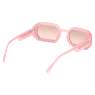 Sunglasses, Octagon shape, Pavé, SK0345 72U, Pink - Swarovski, 5636336