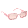 Sunglasses, Octagon shape, Pavé, SK0345 72U, Pink - Swarovski, 5636336