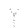 Idyllia Lilia Y necklace, Butterfly, White, Rhodium plated - Swarovski, 5636415