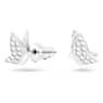 Idyllia Lilia stud earrings, Butterfly, White, Rhodium plated - Swarovski, 5636424