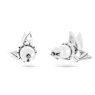 Idyllia Lilia stud earrings, Butterfly, White, Rhodium plated - Swarovski, 5636424