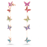 Pendants d'oreilles Idyllia Lilia, Papillon, Longues, Multicolores, Placage de ton or rosé - Swarovski, 5636425