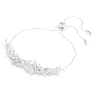 Idyllia Lilia bracelet, Butterfly, White, Rhodium plated - Swarovski, 5636429