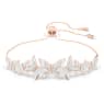 Idyllia Lilia bracelet, Butterfly, White, Rose gold-tone plated - Swarovski, 5636430