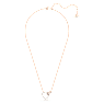 Lovely necklace, Heart, White, Rose gold-tone plated - Swarovski, 5636445